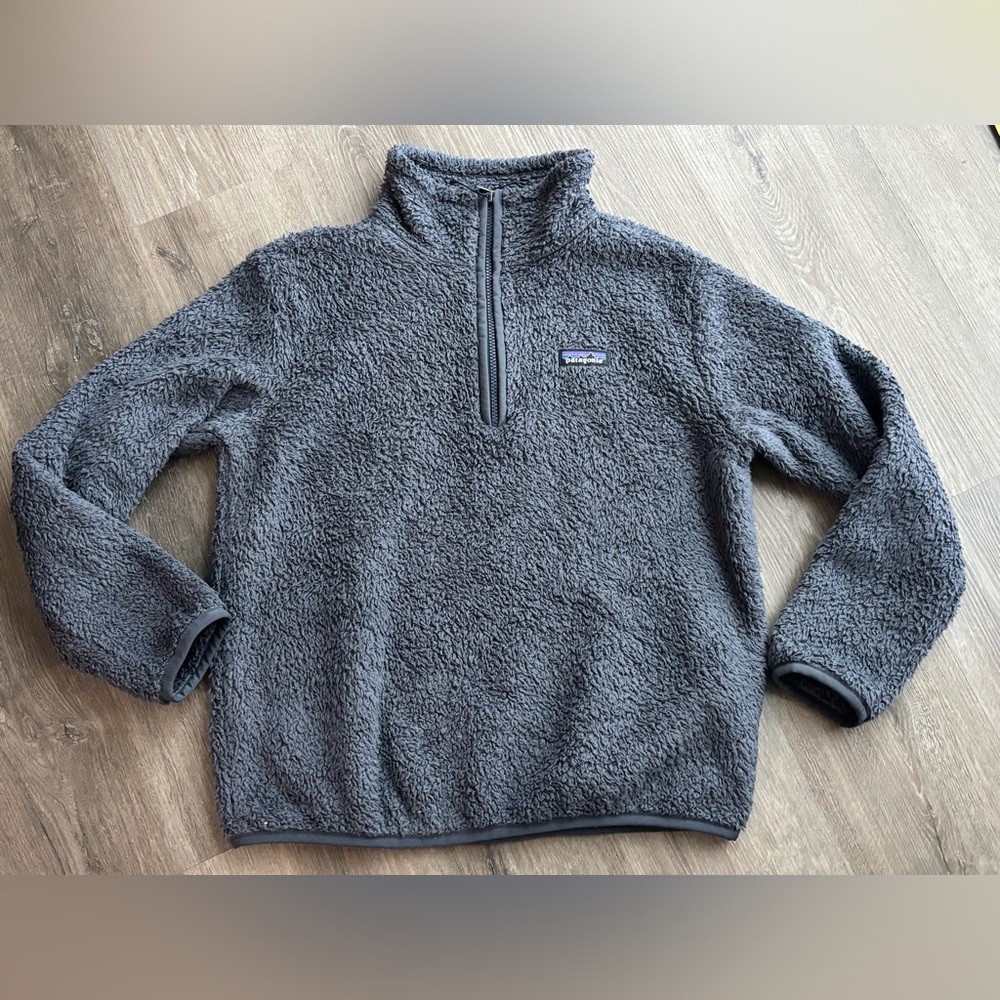 Patagonia Jacket Small Los Gatos 1/4 Zip Fleece Pullover Sweater Smoulder Blue